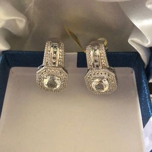 Brazilian Goshenite White Topaz Earrings